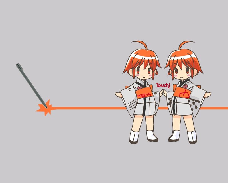 NDS characters touching stylus