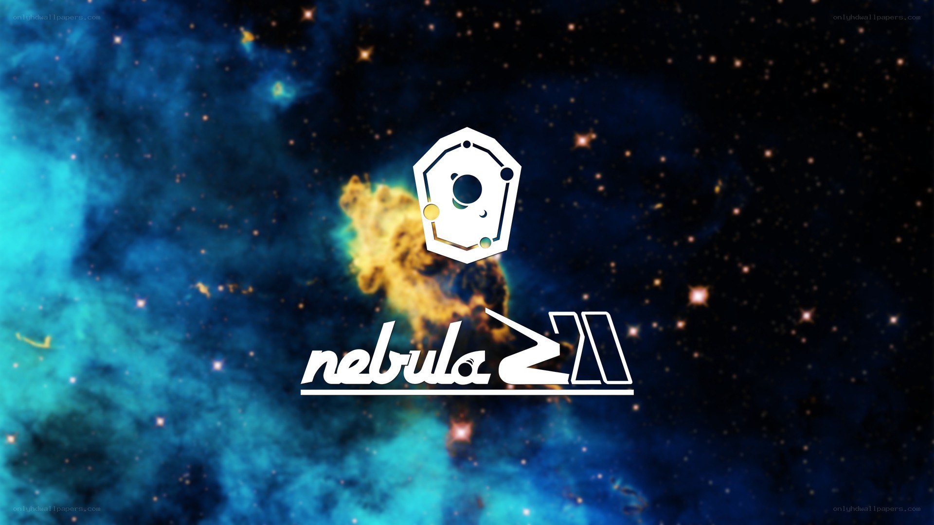 Nebula 21 logo on space background
