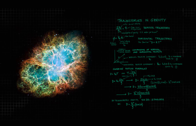 Nebula and physics equations