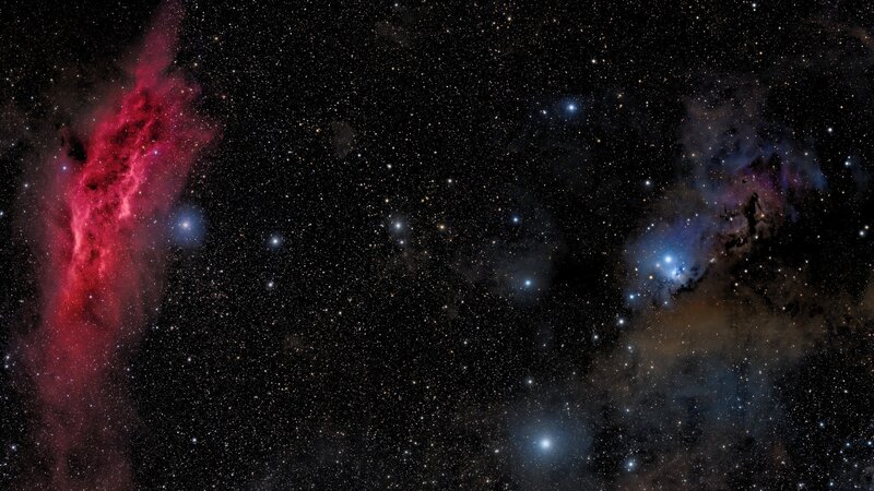 Nebula and Star Field — Black