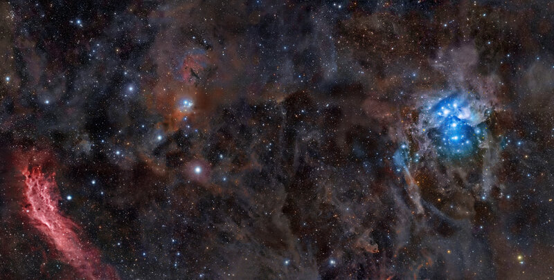 Nebula and Star Field — Blue