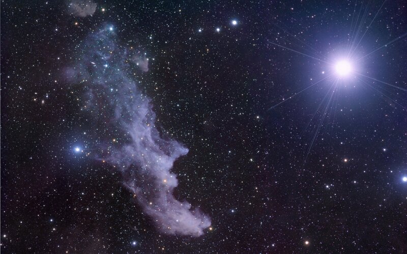 Nebula and Stars — Black