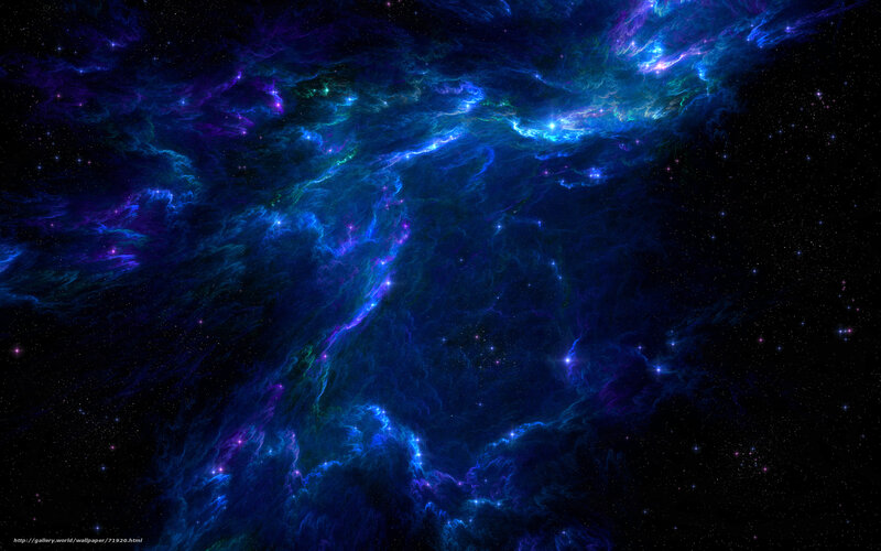 Nebula in Deep Space — Blue, Dramatic
