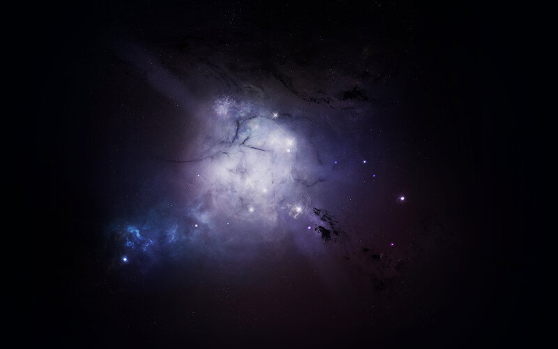 Nebula in Deep Space — Purple, Cosmic