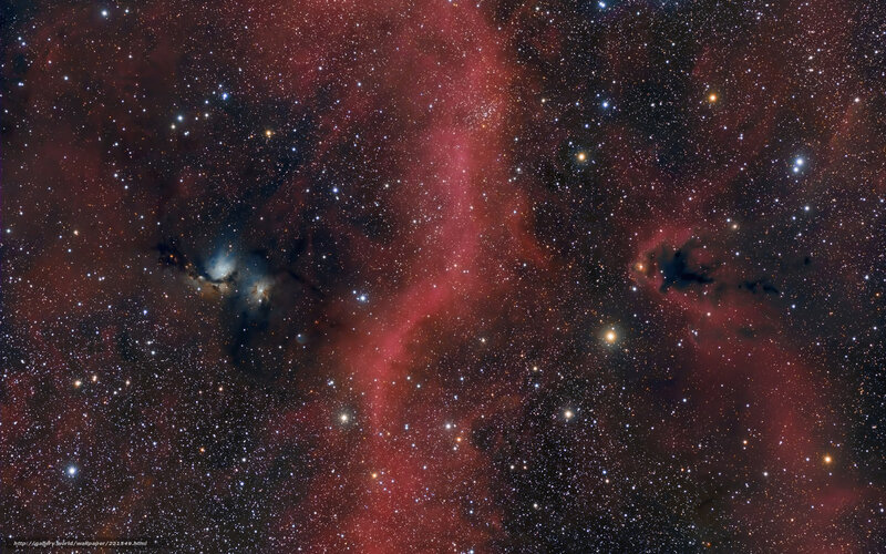 Nebula in Deep Space — Red, Cosmic