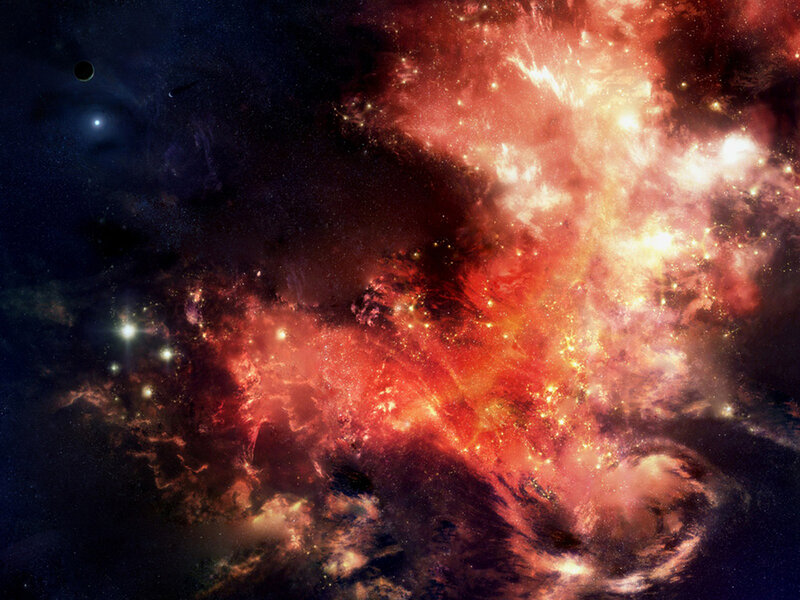Nebula in Deep Space — Red