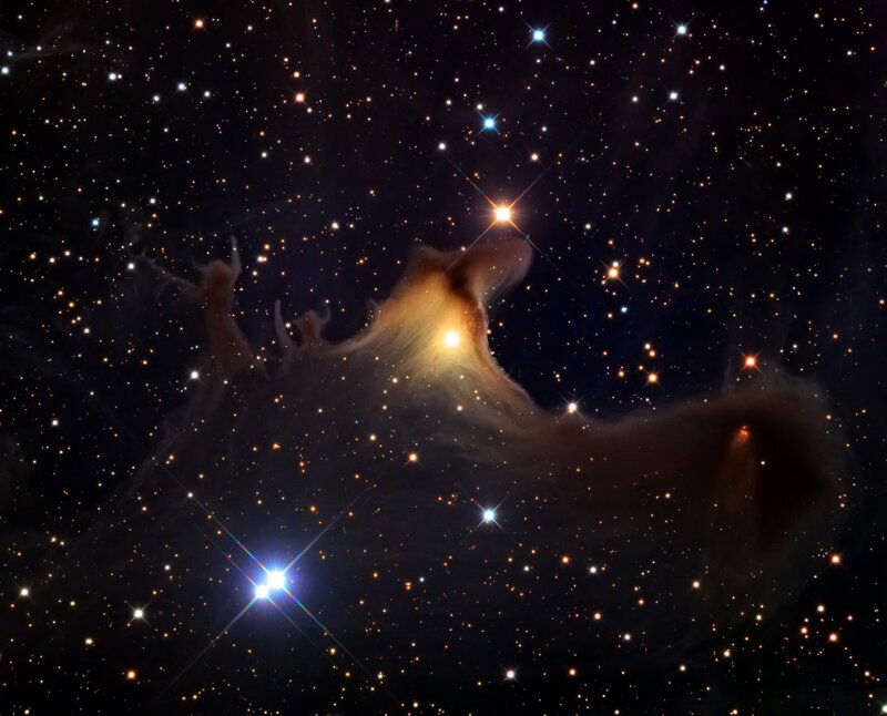 Nebula in Space — Black, Cosmic, Night, Photograph, Stars, Gas Cloud, Dust