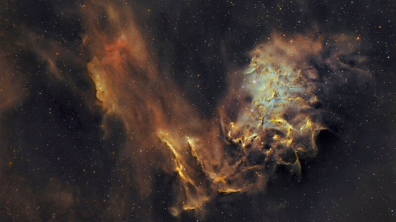 Nebula in Space — Black, Cosmic, Night, Photograph, Stars, Gas Clouds, Dust