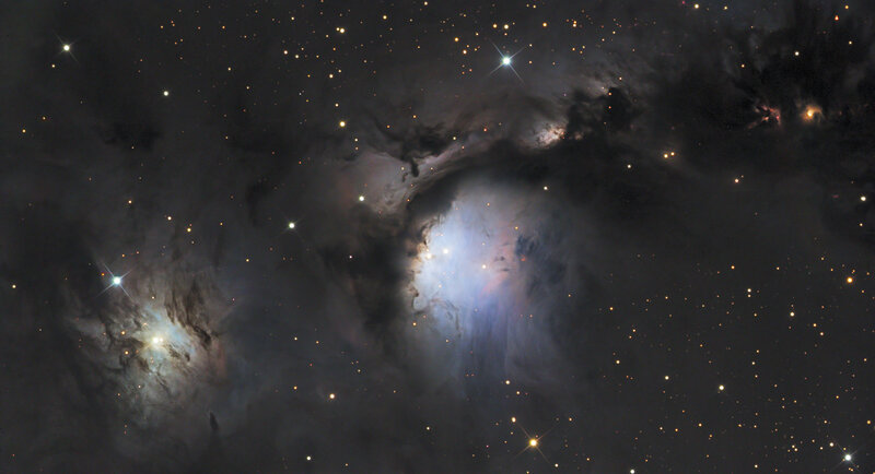 Nebula in Space — Black, Cosmic, Night, Photograph, Stars, Gas Clouds, Dust, White