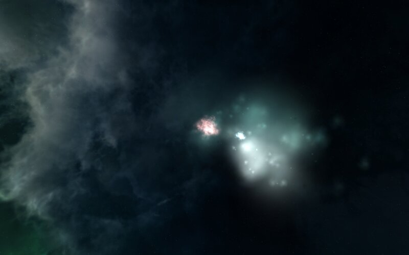 Nebula in Space — Black, Dark, Digital Art, Stars