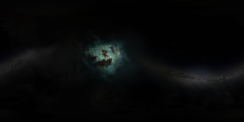 Nebula in Space — Black, Dark, Digital Art