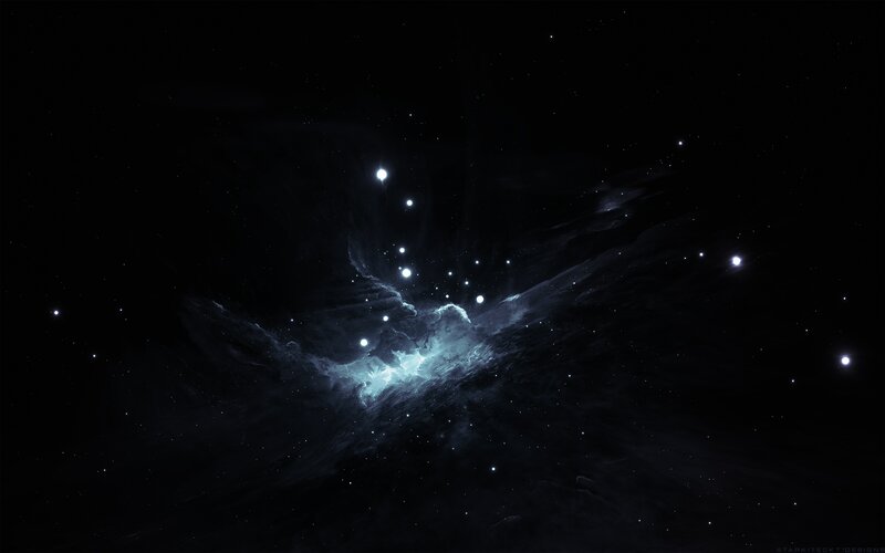 Nebula in Space — Black, Dark, Night