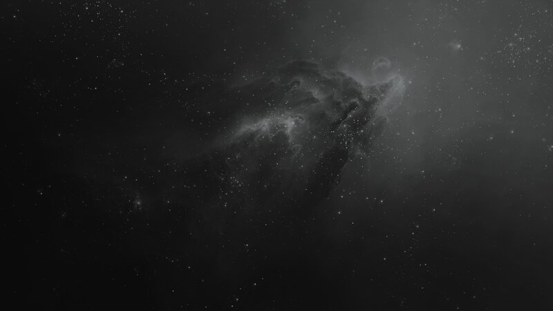Nebula in Space — Black, Dark