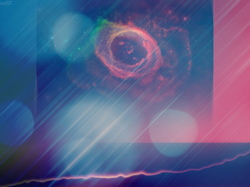 Nebula in Space — Blue, Cosmic, Digital Art, Stars
