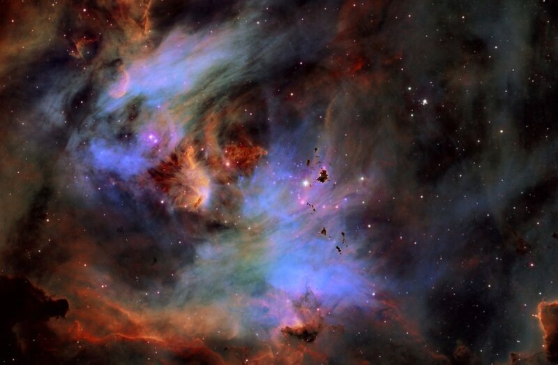 Nebula in Space — Blue, Cosmic, Night, Photograph, Stars, Gas Clouds