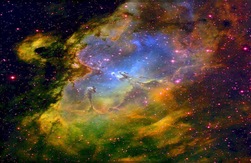 Nebula in Space — Blue, Cosmic, Photograph