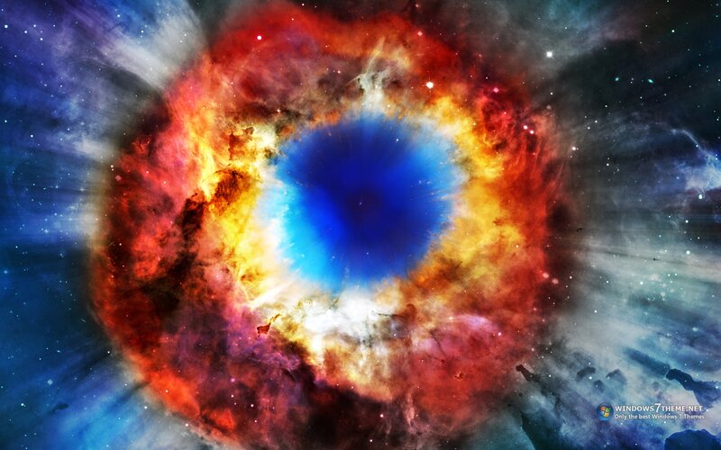 Nebula in Space — Blue, Dramatic, Digital Art