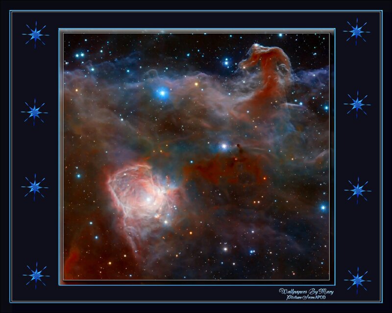 Nebula in Space — Blue, Dramatic, Night, Photograph