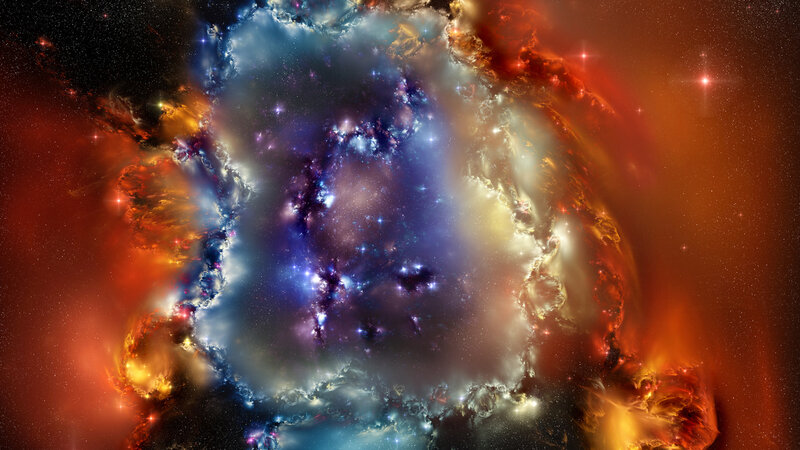 Nebula in Space — Blue, Dramatic