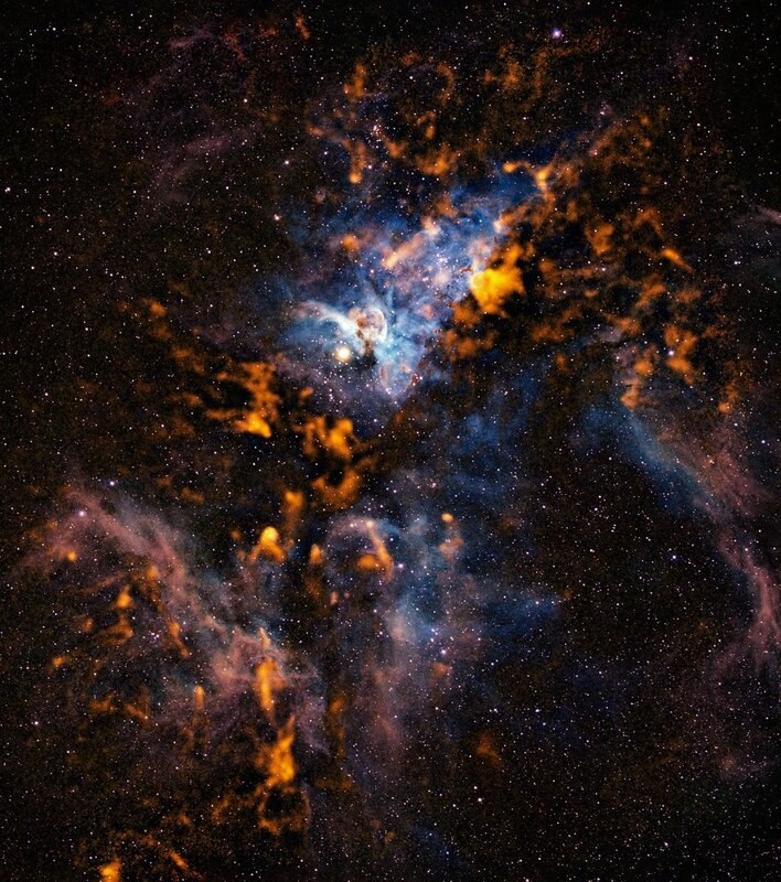 Nebula in Space — Blue, Portrait