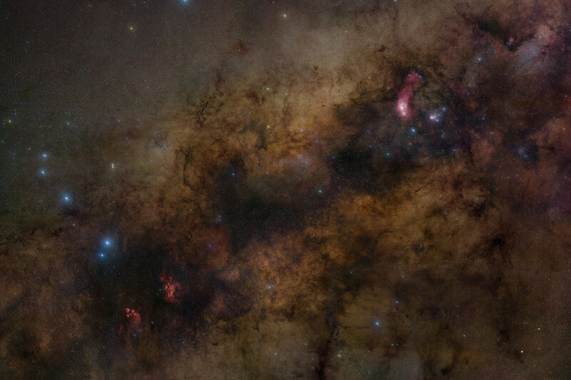 Nebula in Space — Brown, Cosmic, Night, Photograph, Stars, Gas Clouds