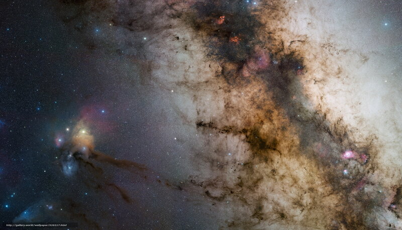 Nebula in Space — Brown, Cosmic, Night, Photograph