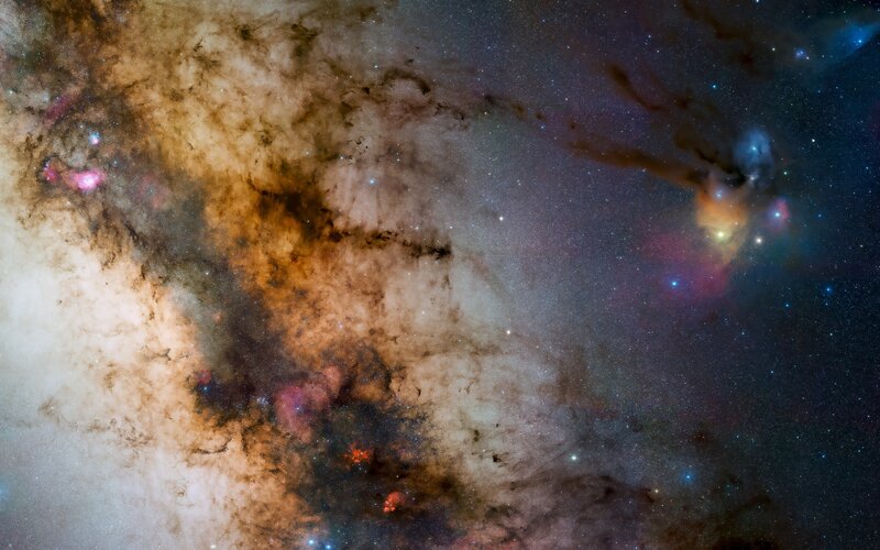 Nebula in Space — Brown, Cosmic, Night