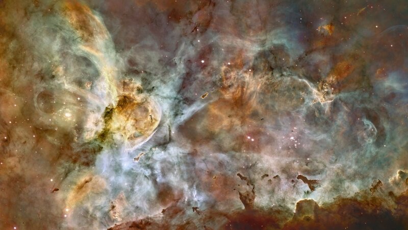 Nebula in Space — Brown, White