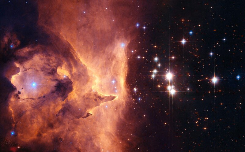 Nebula in Space — Dust, Blue