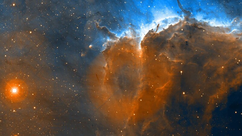 Nebula in Space — Gas Clouds, Black