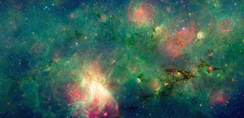 Nebula in Space — Green, Cosmic