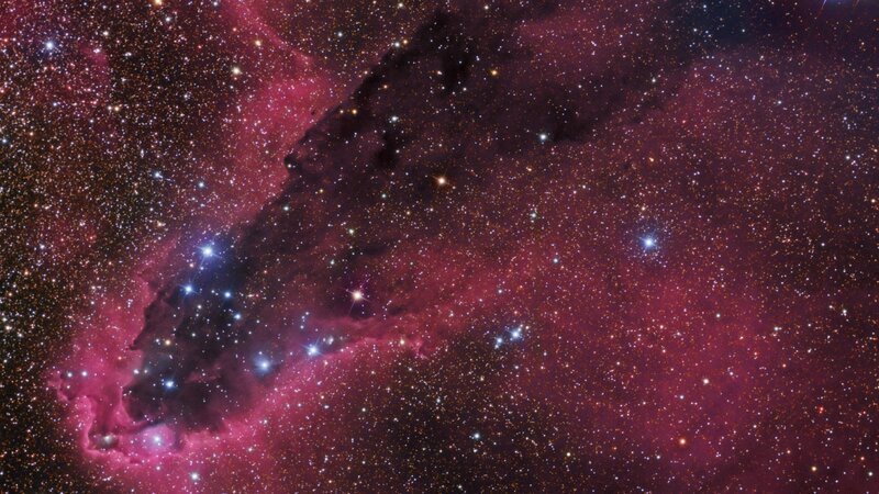Nebula in Space — Night, Red