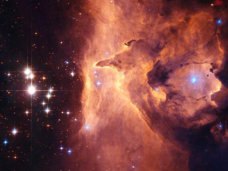 Nebula in Space — Orange, Cosmic