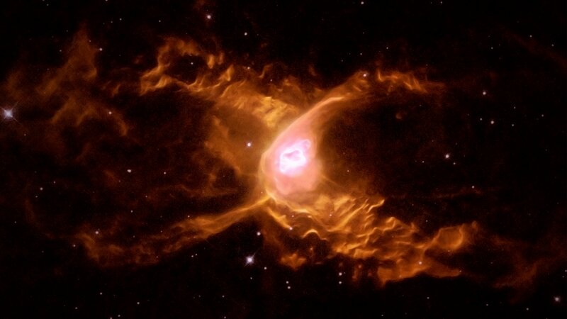 Nebula in Space — Orange, Dramatic, Photograph, Stars, Gas Clouds