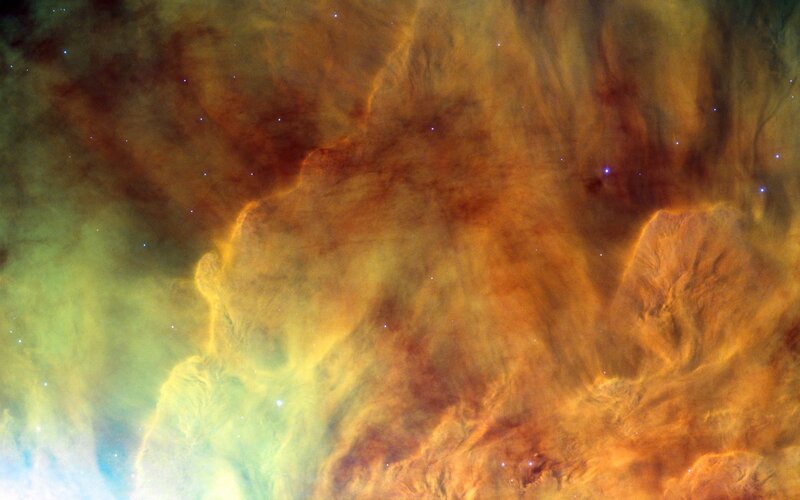 Nebula in Space — Orange, Dramatic, Photograph
