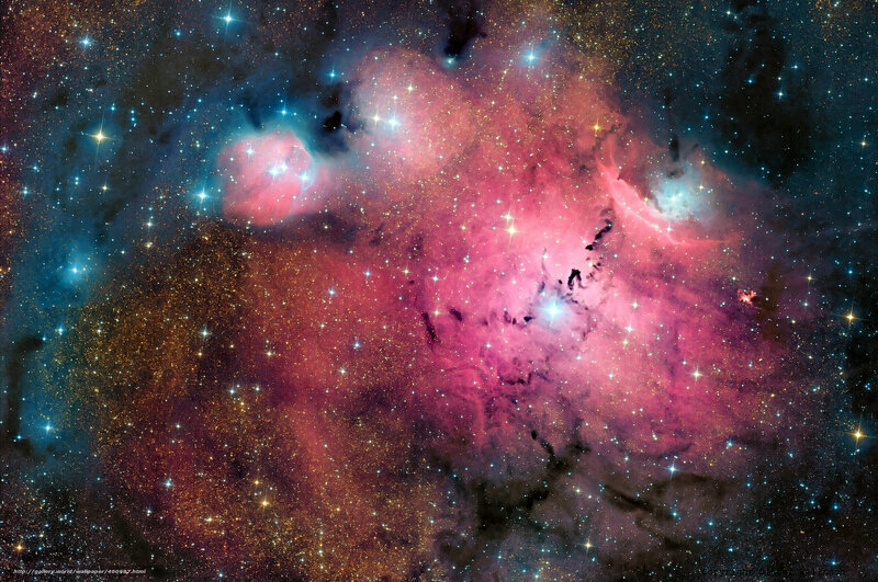 Nebula in Space — Pink, Cosmic, Photograph