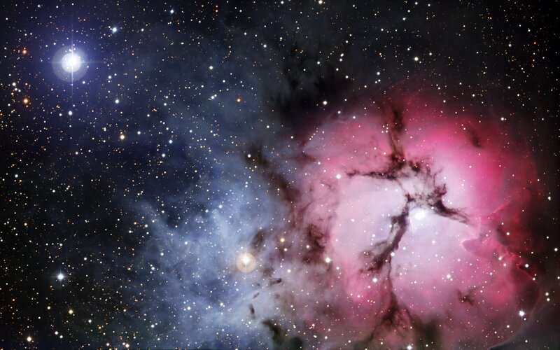 Nebula in Space — Pink, Night