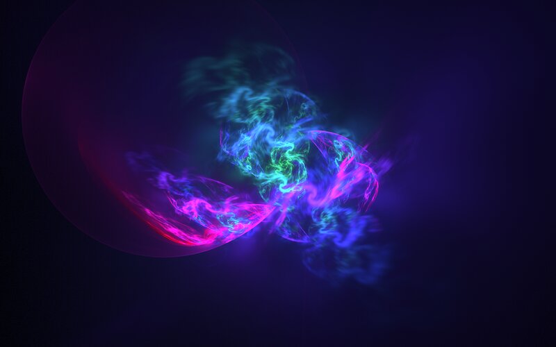 Nebula in Space — Purple, Cosmic, Digital Art, Gas Clouds