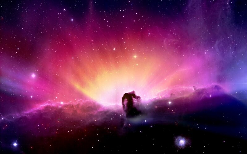 Nebula in Space — Purple, Cosmic, Digital Art, Stars, Gas Clouds, Dust