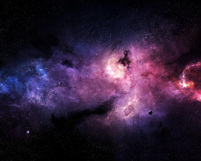 Nebula in Space — Purple, Cosmic, Night