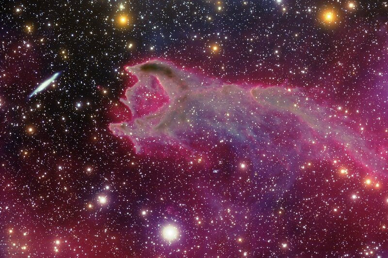 Nebula in Space — Purple, Cosmic, Photograph, Stars, Gas Cloud