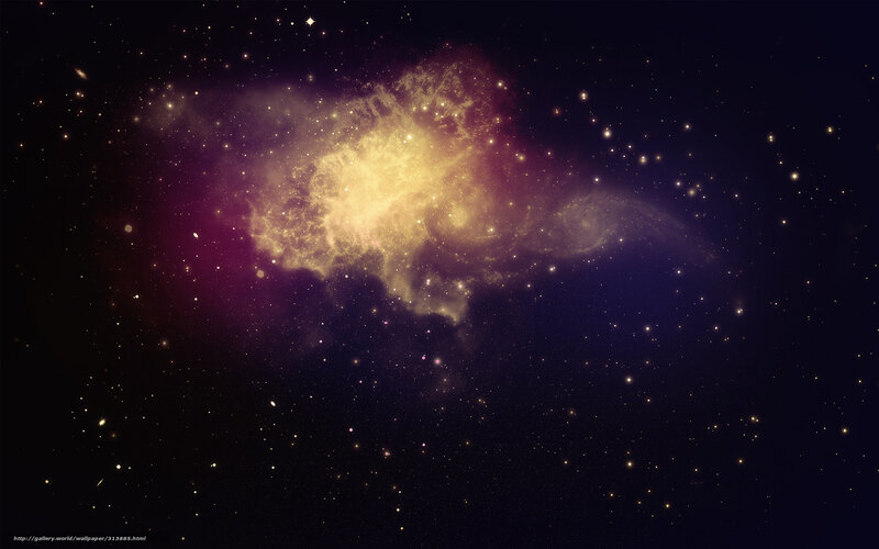 Nebula in Space — Purple, Dramatic, Night, Digital Art, Stars, Cosmic Dust