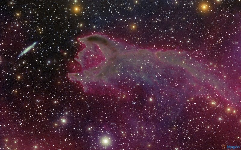 Nebula in Space — Purple, Dramatic, Night