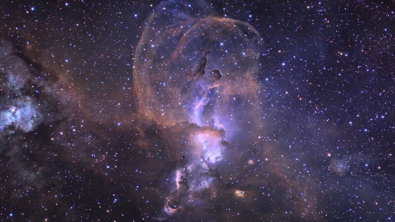 Nebula in Space — Purple, Orange