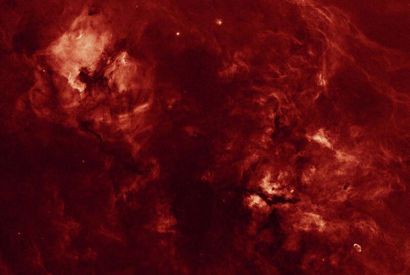 Nebula in Space — Red, Dark