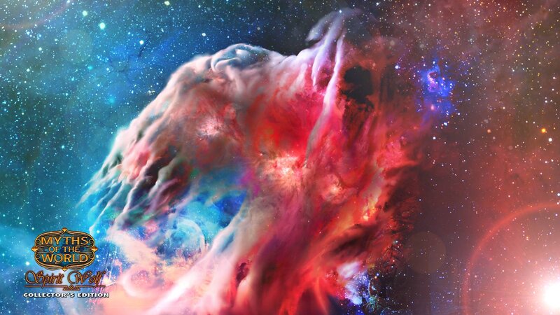 Nebula in Space — Red, Dramatic, Digital Art, Stars, Cosmic Dust