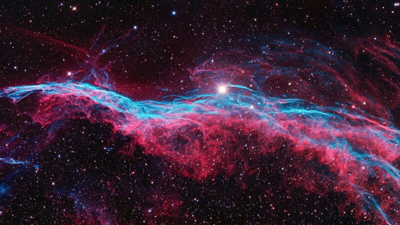 Nebula in Space — Red, Dramatic, Night, Photograph
