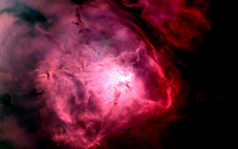 Nebula in Space — Red, Dramatic, Photograph, Gas Clouds