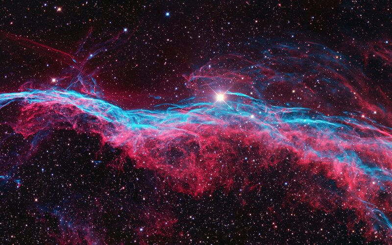 Nebula in Space — Red, Dramatic, Photograph