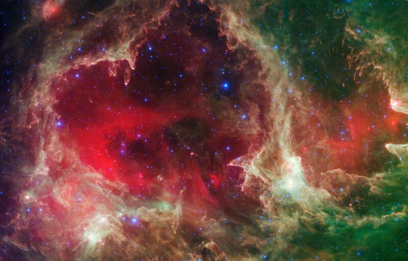 Nebula in Space — Stars, Black